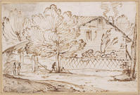 K V 013
<br/>
Boerderij met figuren en bomen
<br/>
<em>Grimaldi, Giovanni Francesco (1606-1680)</em>